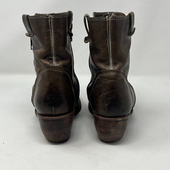 Freebird Austin double-zip leather ankle booties pre-worn 9 grey brown - Picture 11 of 15